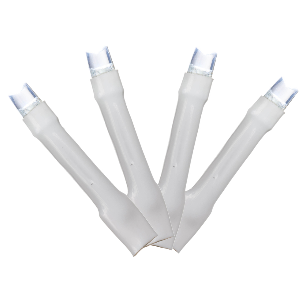 X17W245 144 Light x 24 ft. LED Cluster Christmas Light Set with White Wire, Cool White