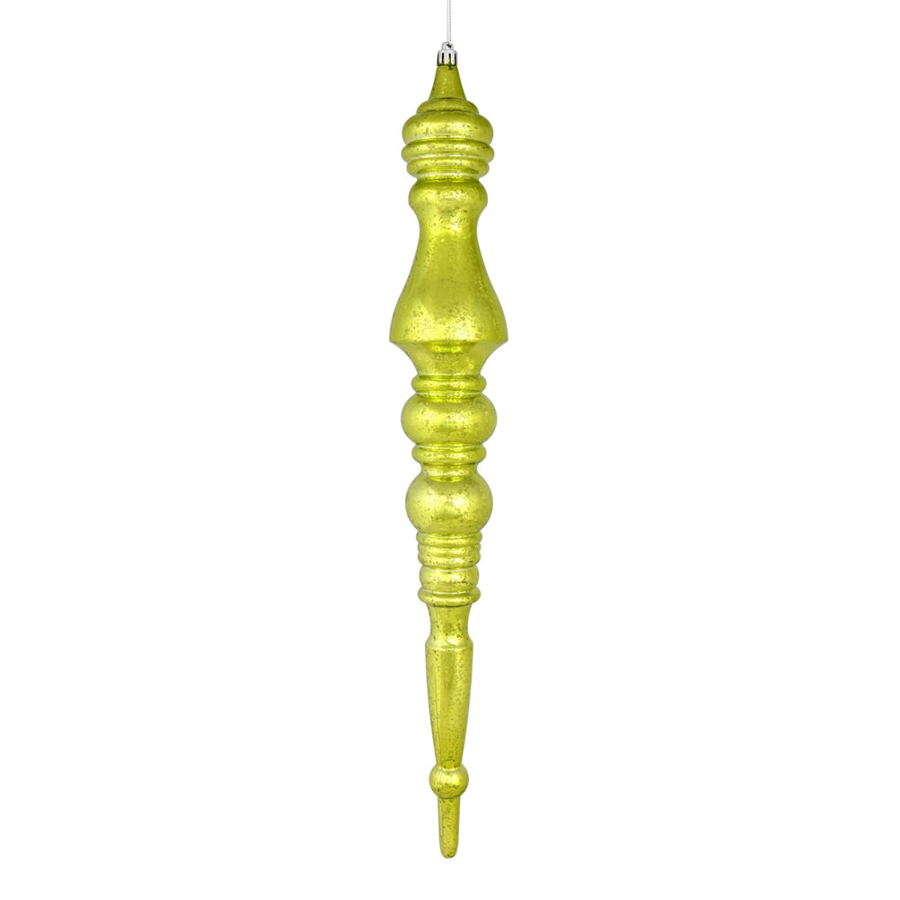 N190973D 20 in. Mercury Finial Ornament - Lime