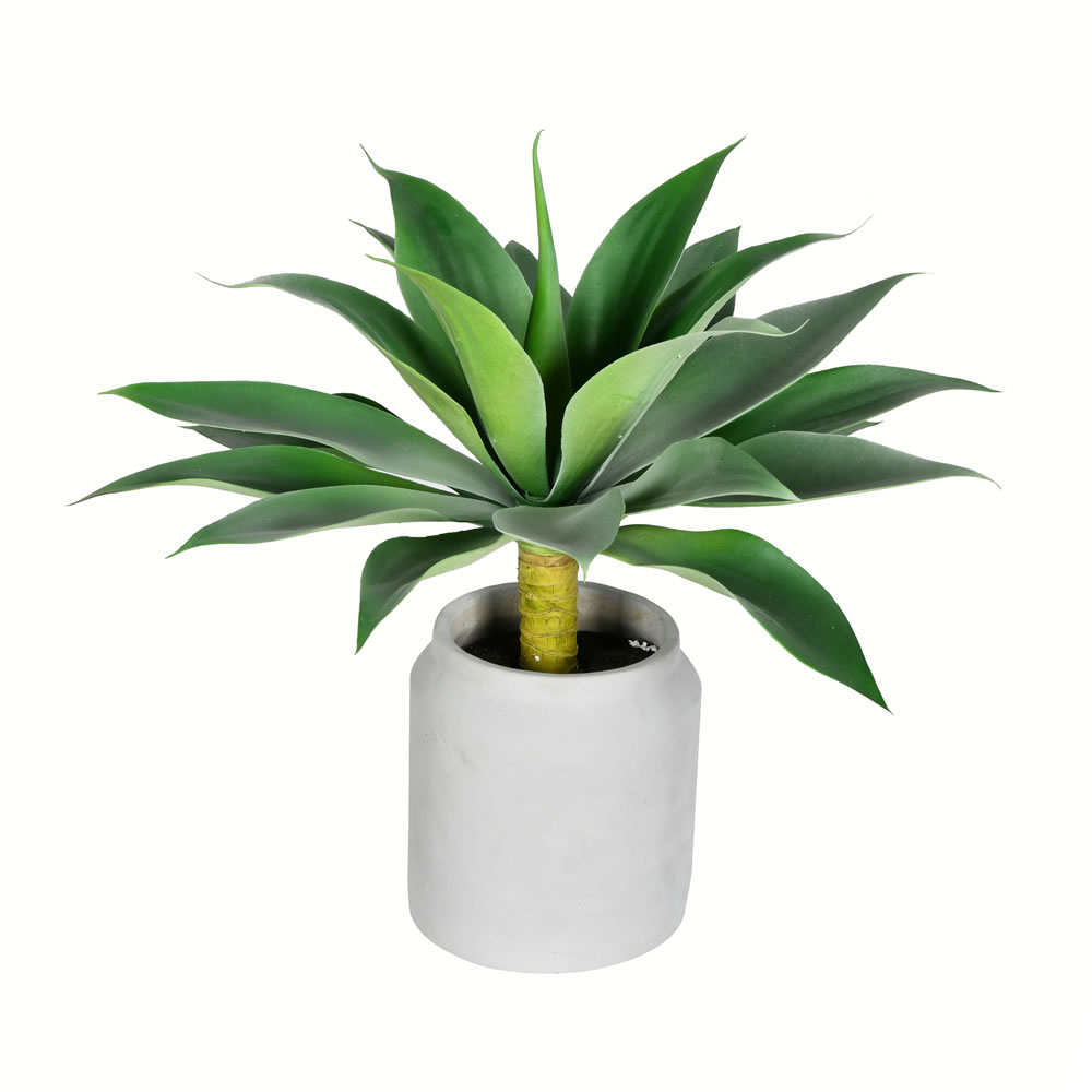 FU191118 18 in. Artificial Potted Agave, Green