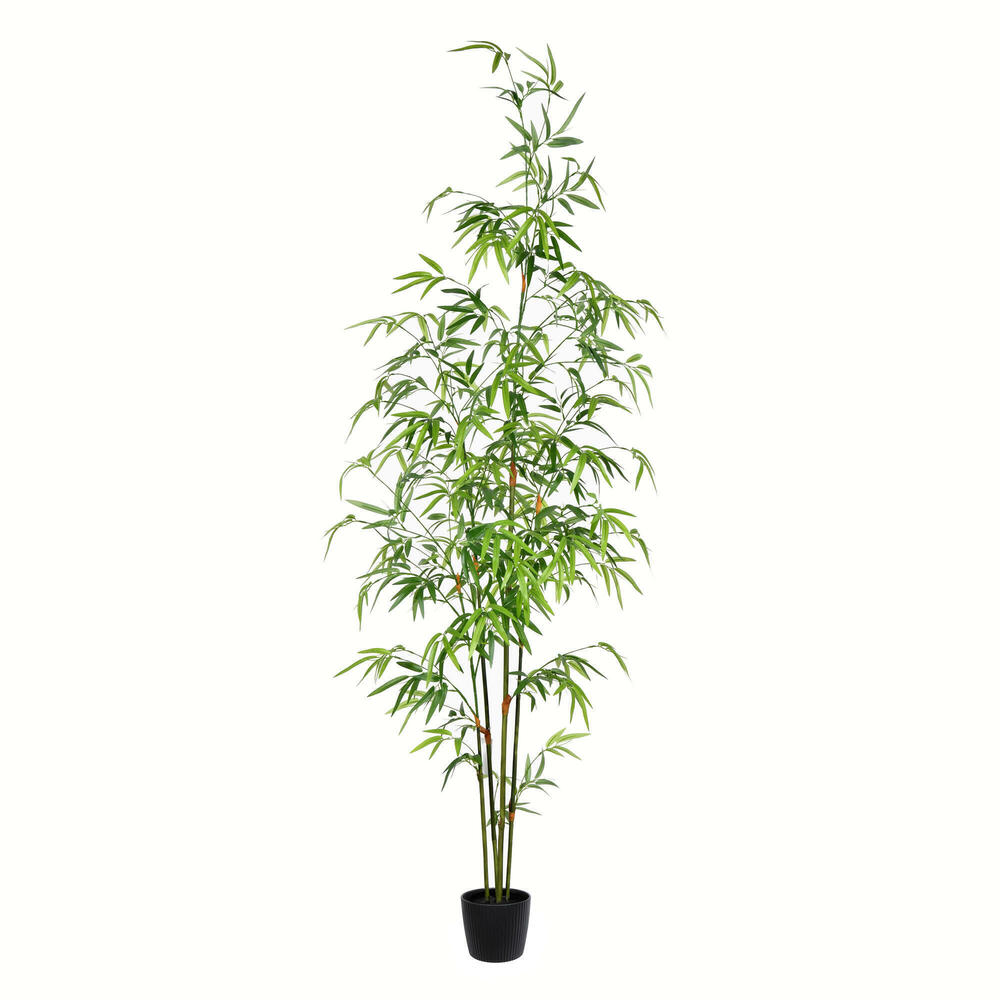 TB190450 5 ft. Artificial Potted Mini Bamboo Tree with 819 Leaves, Green
