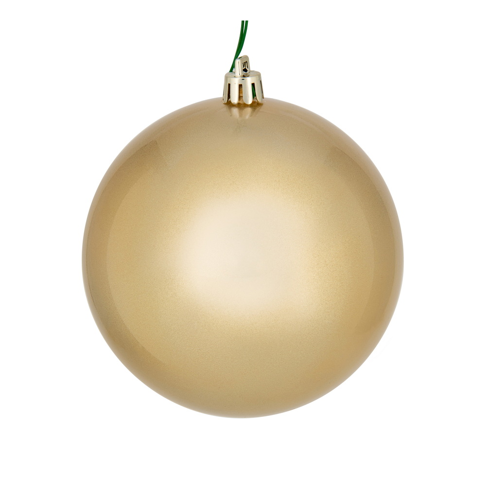 Picture of Vickerman N591243DCV 4.75 in. Candy Ball UV Drilled Ornament&#44; Oat - 4 per Bag - Pack of 12