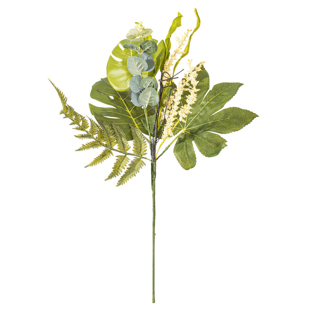 FT230610 26 in. Artificial Mixed Jungle Foliage Spray, Green - 2 Per Bag