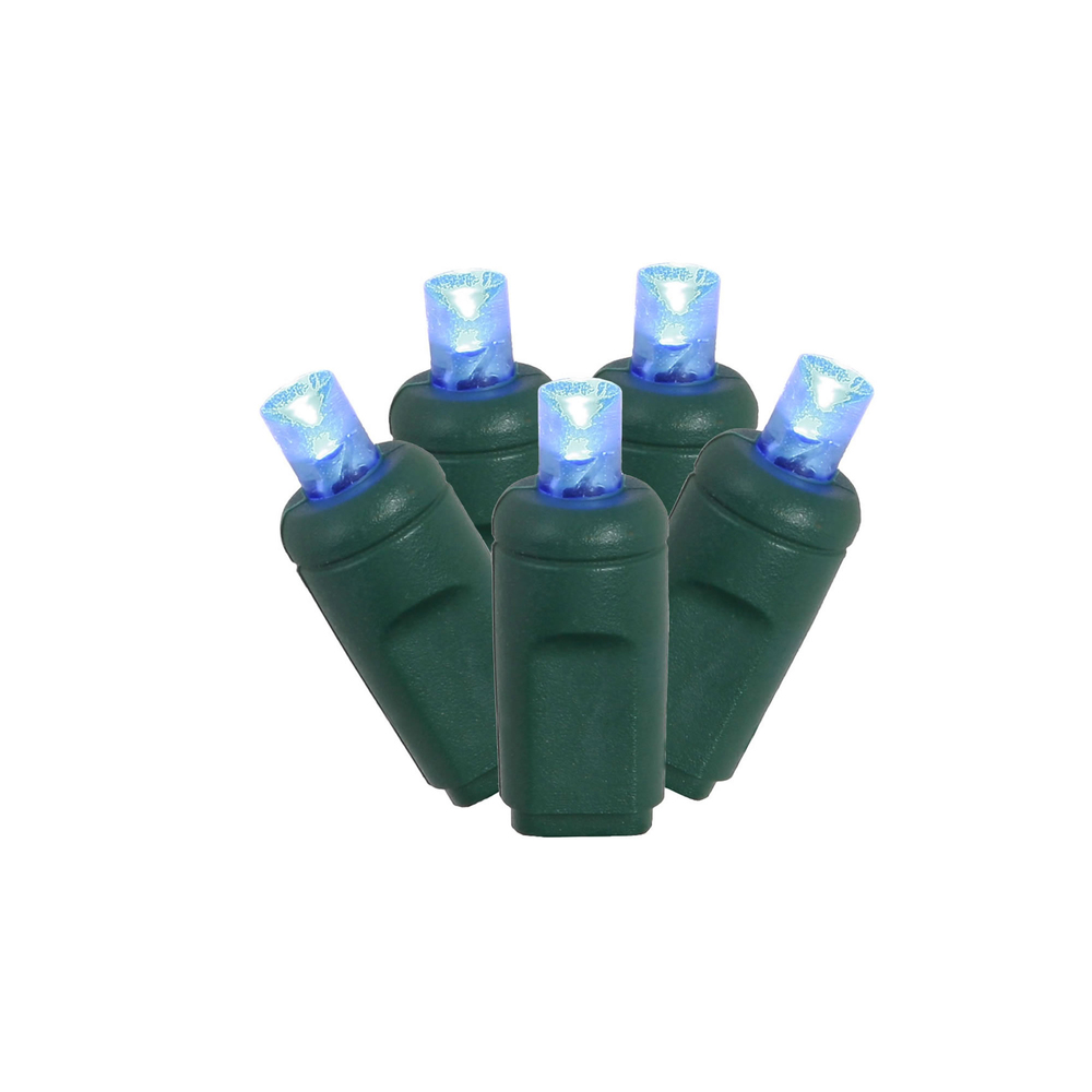 X4G6702PBG 70 Light x 4 in. x 24 ft. Wide Angle Christmas LED Light Set with Green Wire, Blue
