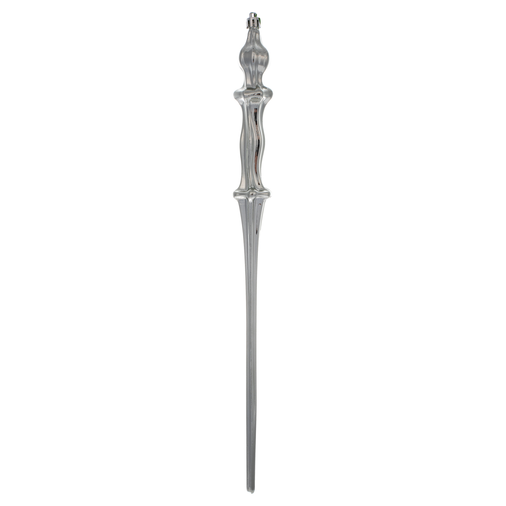 N175325D 15.7 in. Shiny Icicle Ornament, Limestone - 3 Per Box