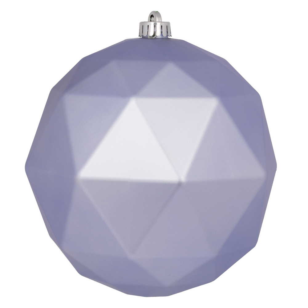 M177534DM 8 in. Matte Geometric Ball Ornament, Lilac