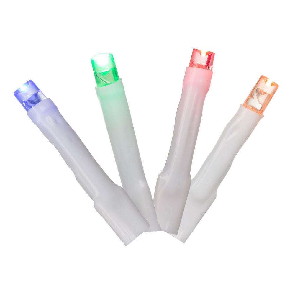 X17W240 144 Light x 24 ft. LED Cluster Light Set with White Wire, Multi Color