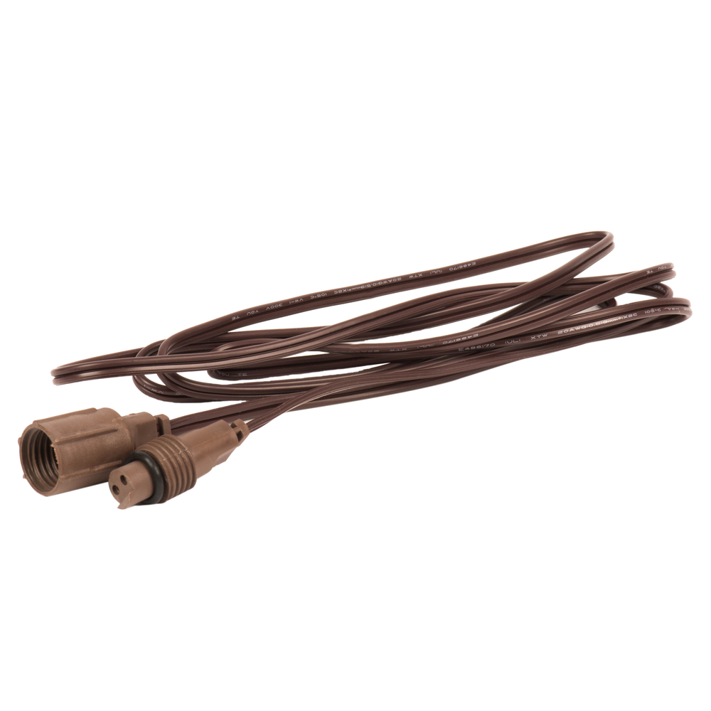 X6B6611 50 Light x 6 ft. Coaxial Extension Cord LED Set with Wire, Brown