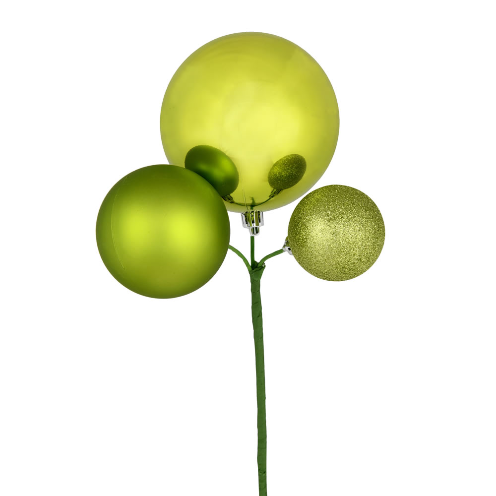 N193173 18 in. Lime Ornament Pick - Bag of 3
