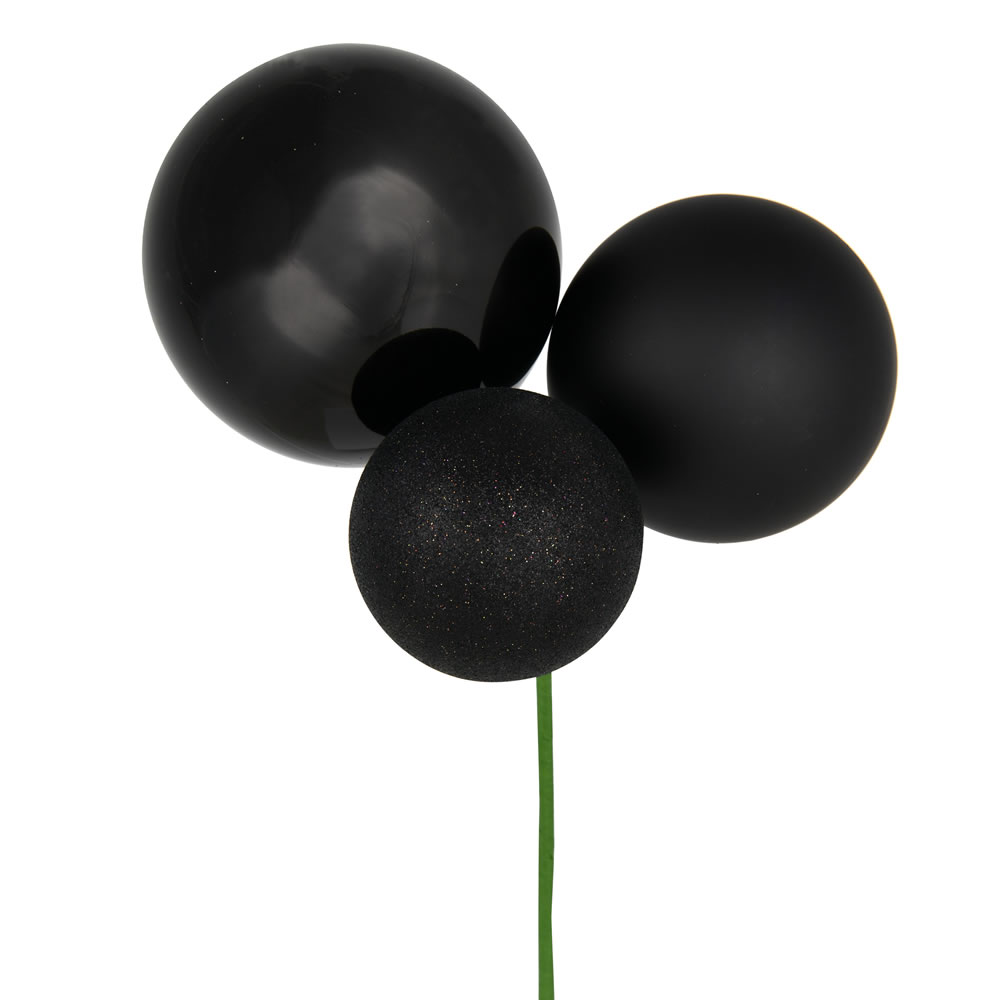 N193217 18 in. Black Ornament Pick - 2 per Bag