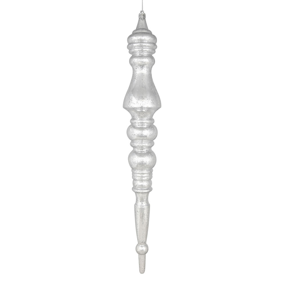 N190907D 20 in. Mercury Finial Ornament, Silver