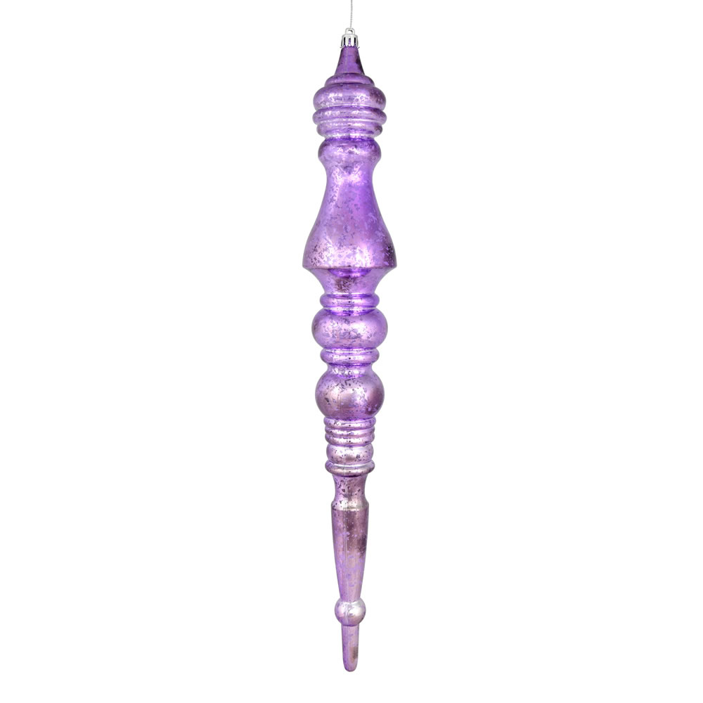 N190986D 20 in. Mercury Finial Ornament - Lavender
