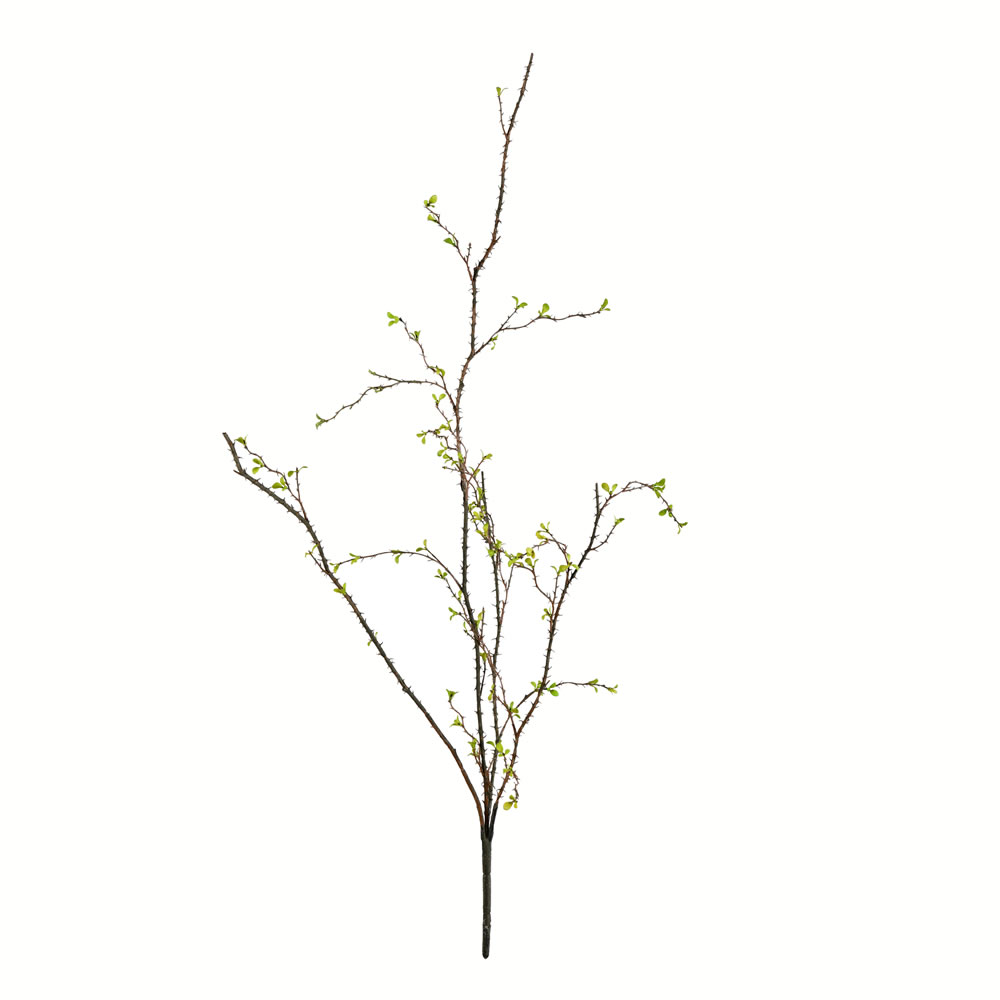 FU191433 33 in. Artificial Baby Greenery Leaf Branch, Green - Pack of 2