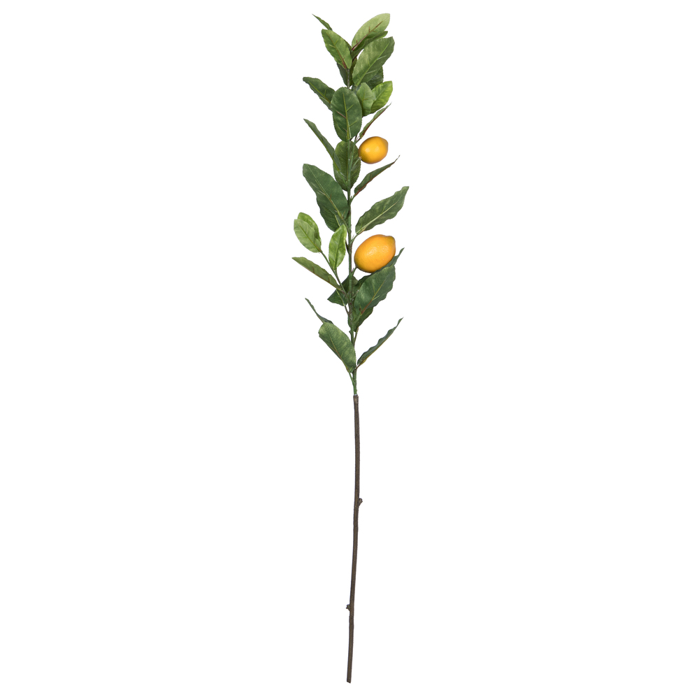 FB190240 48 in. Artificial Lemon Branch with 30 Leaves & 2 Lemons, Green