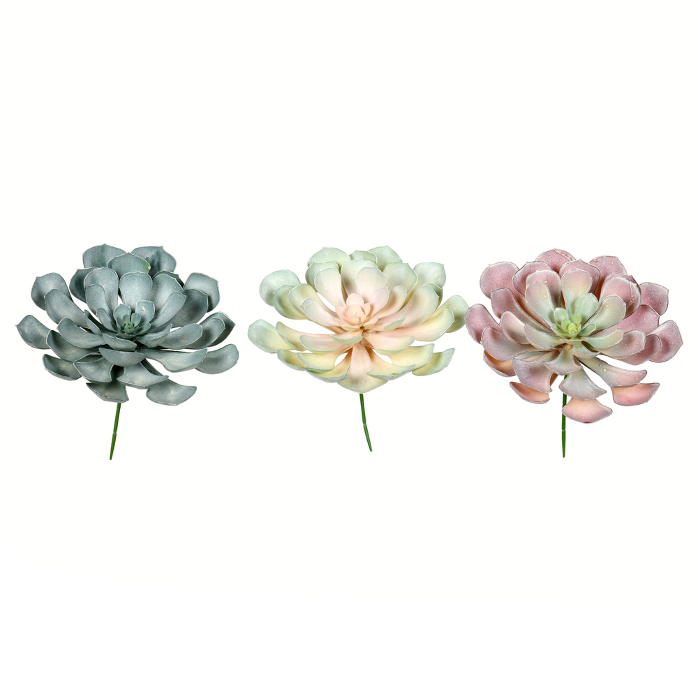 FV192809 9.5 in. Artificial Green Peperomia Succulent, Rust - Pack of 3