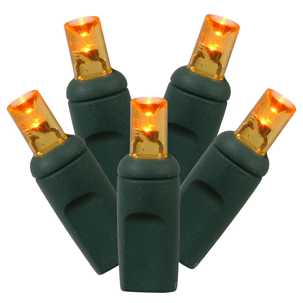 X4G6708TPBG 70 Light x 4 in. x 24 ft. Twinkle LED Light with Green Wire, Orange