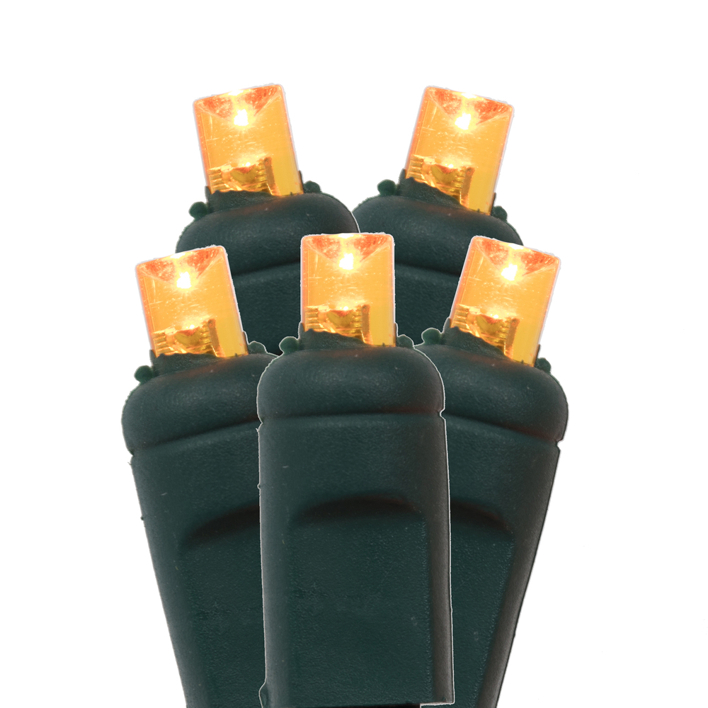 X4G4618T 120 Light x 4 x 6 ft. Wide Angle Twinkle LED Christmas Net Light Set with Green Wire, Orange
