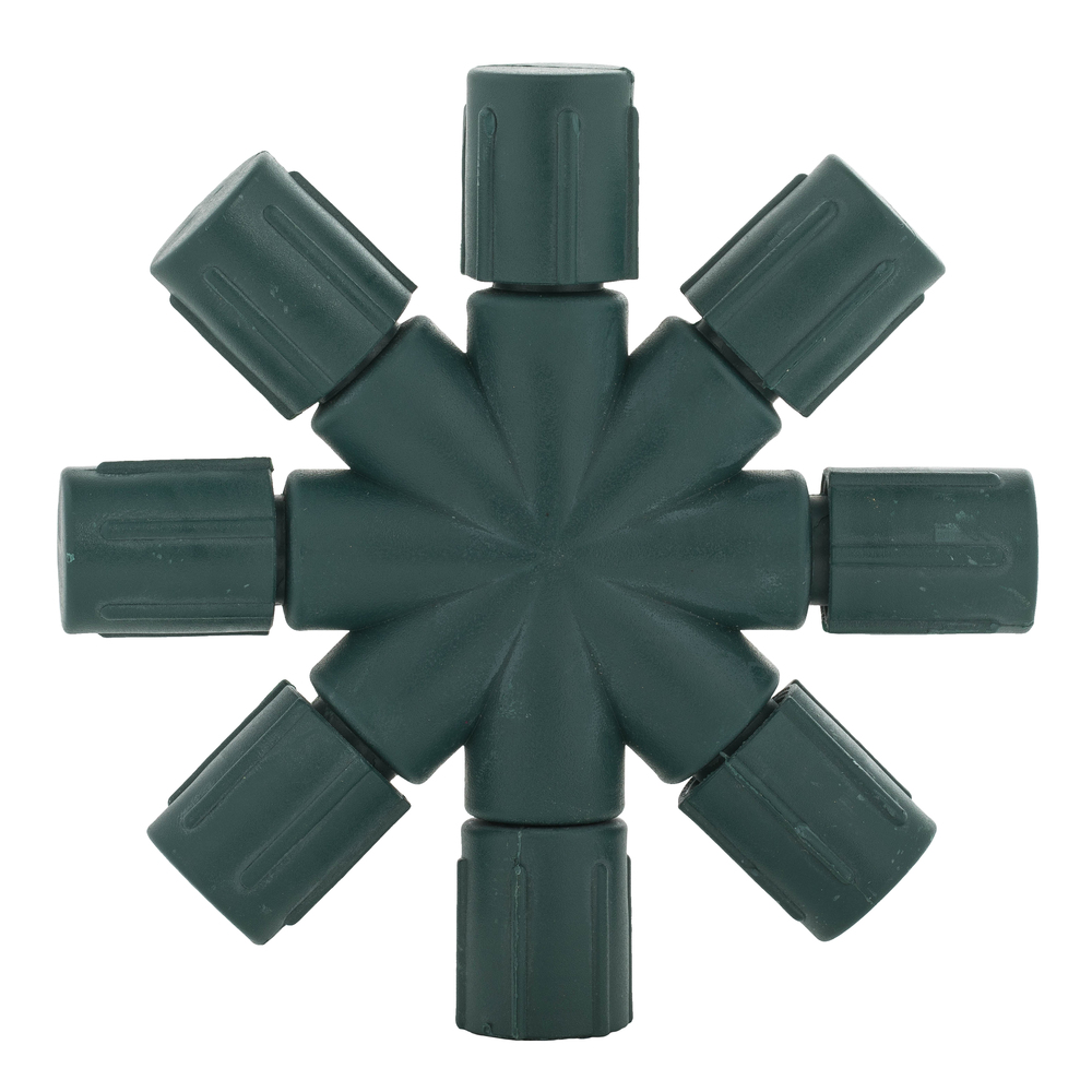 X6G6616 Single Mold Coaxial 8 Way Splitter LED Set, Green - 2 Per Bag