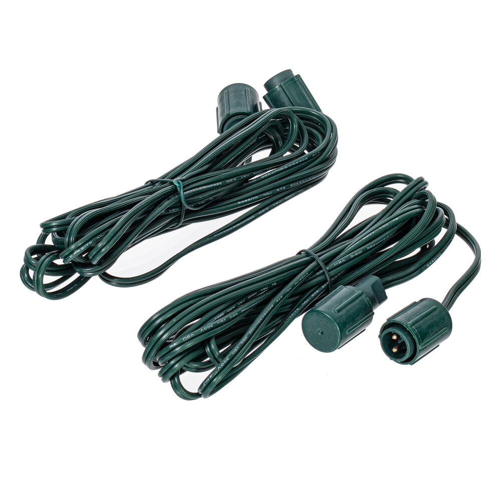 X6G6617 15 ft. Wire Coaxial Extension Cord, Green - 2 Per Bag