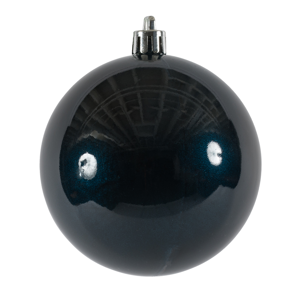Picture of Vickerman N591231DCV 4.75 in. Candy Ball UV Drill Ornament&#44; Midnight Blue - 4 per Bag - Pack of 12
