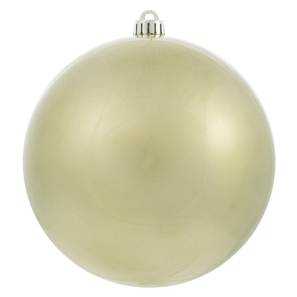 N592025DCV 8 in. Candy UV Drilled Ball Ornament, Limestone