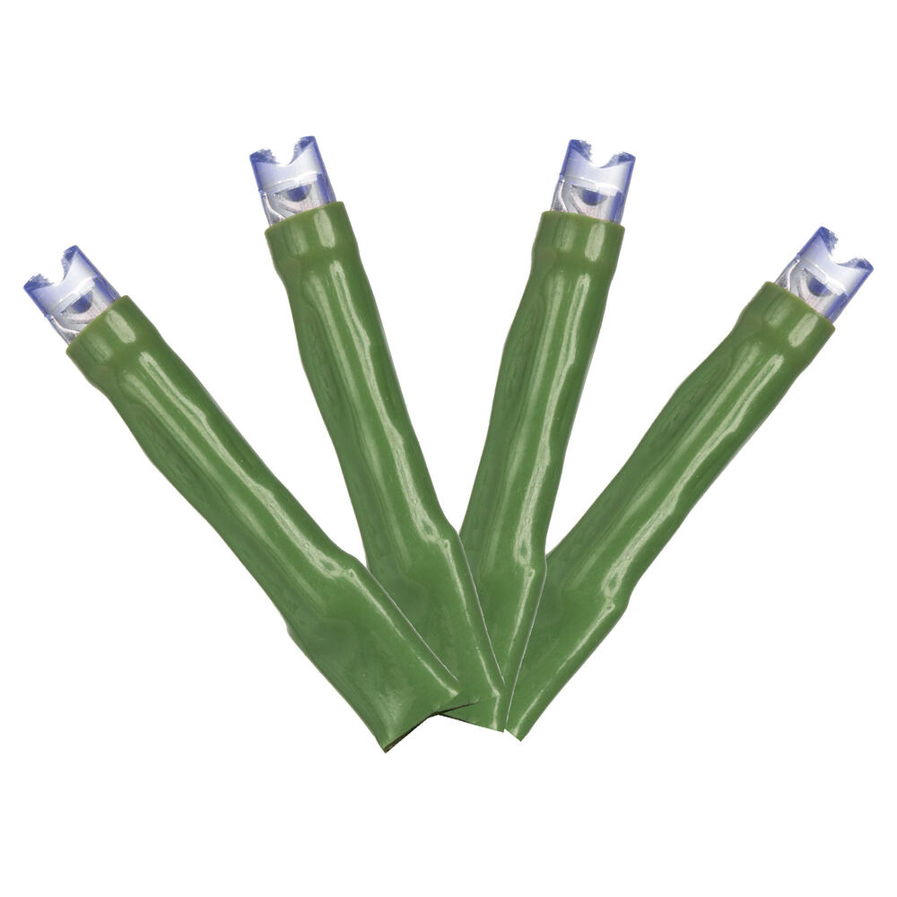 X17G245 144 Light x 24 ft. Cluster LED Christmas Light Set with Green Wire, Cool White