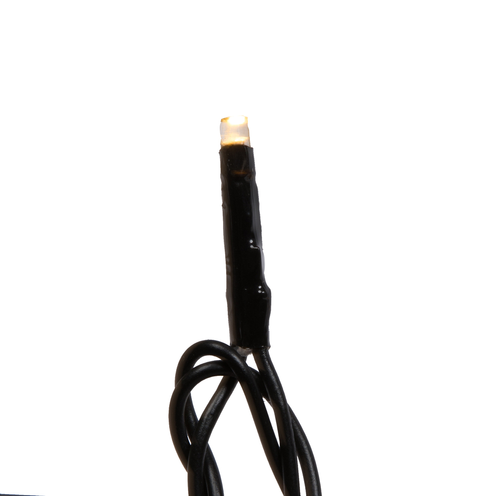 X17K241 144 Light x 24 ft. Cluster LED Christmas Light Set with Black Wire, Warm White