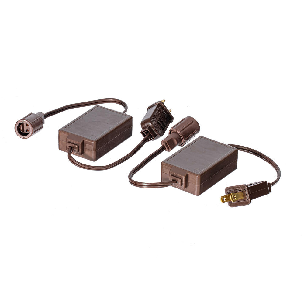 X6B6662 12 in. Coaxial Wire Power Cord, Brown - 2 Per Bag