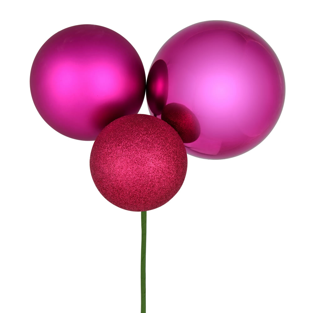 N193270 18 in. Fuchsia Ornament Pick - 2 per Bag