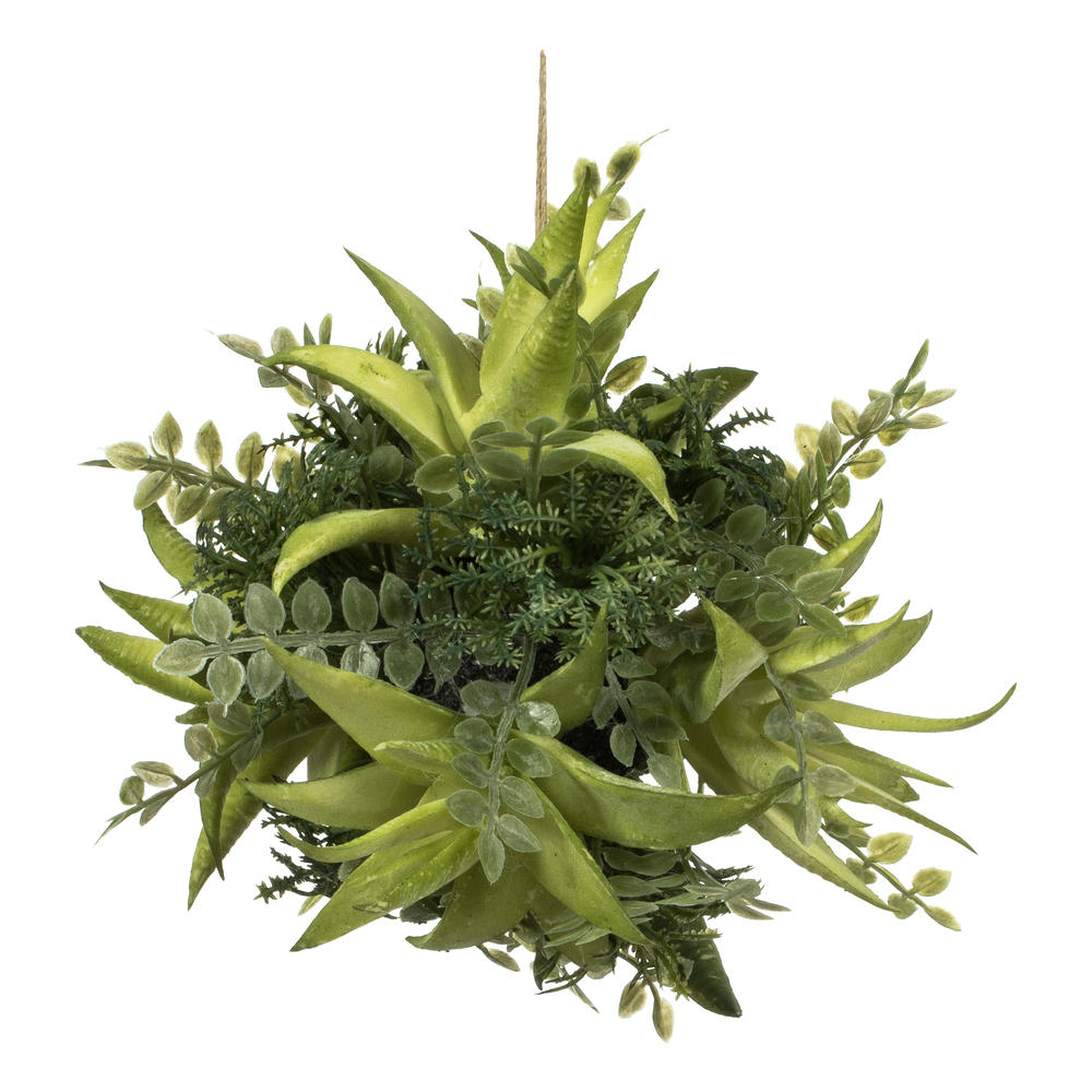 FV195705 5 in. Artificial Mixed Variety Succulent Ball, Green