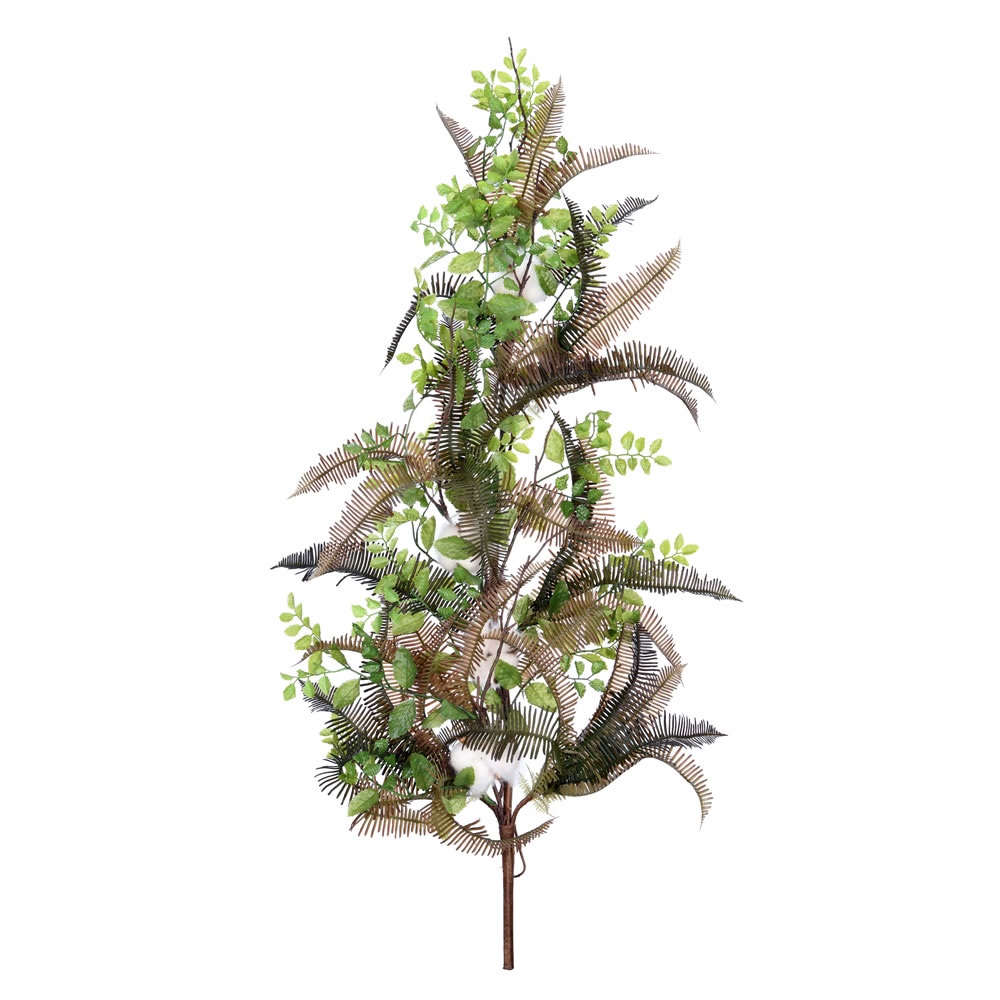 FT191336 36 in. Artificial Fern Cotton Swag, Green