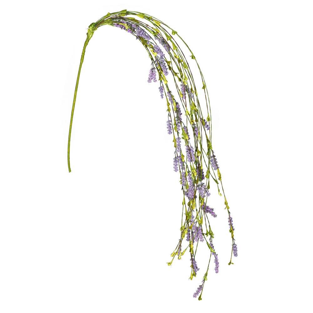 FQ191248 48 in. Artificial Thistle Berry Hang Floral Stem, Purple