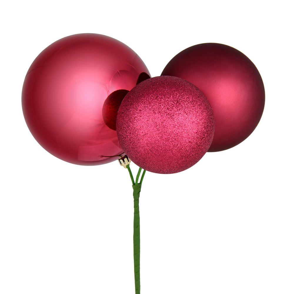 N193221 18 in. Berry Red Ornament Pick - 2 per Bag