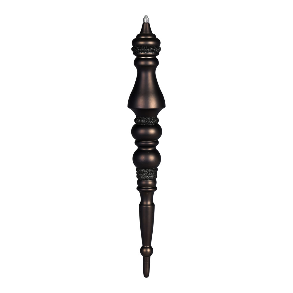 N190884D 20 in. Matte Finial Ornament, Gunmetal
