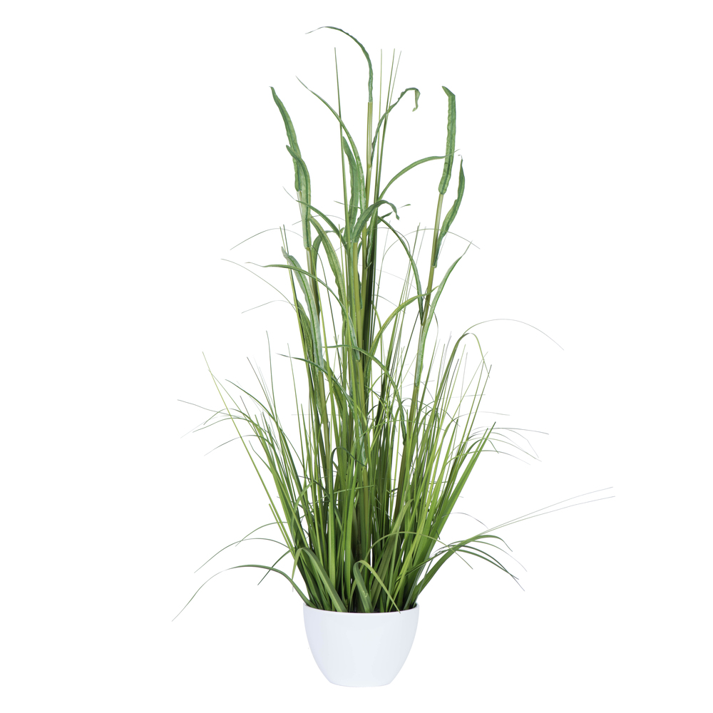 FV190541 41 in. Artificial Potted Bamboo & Grass, Green
