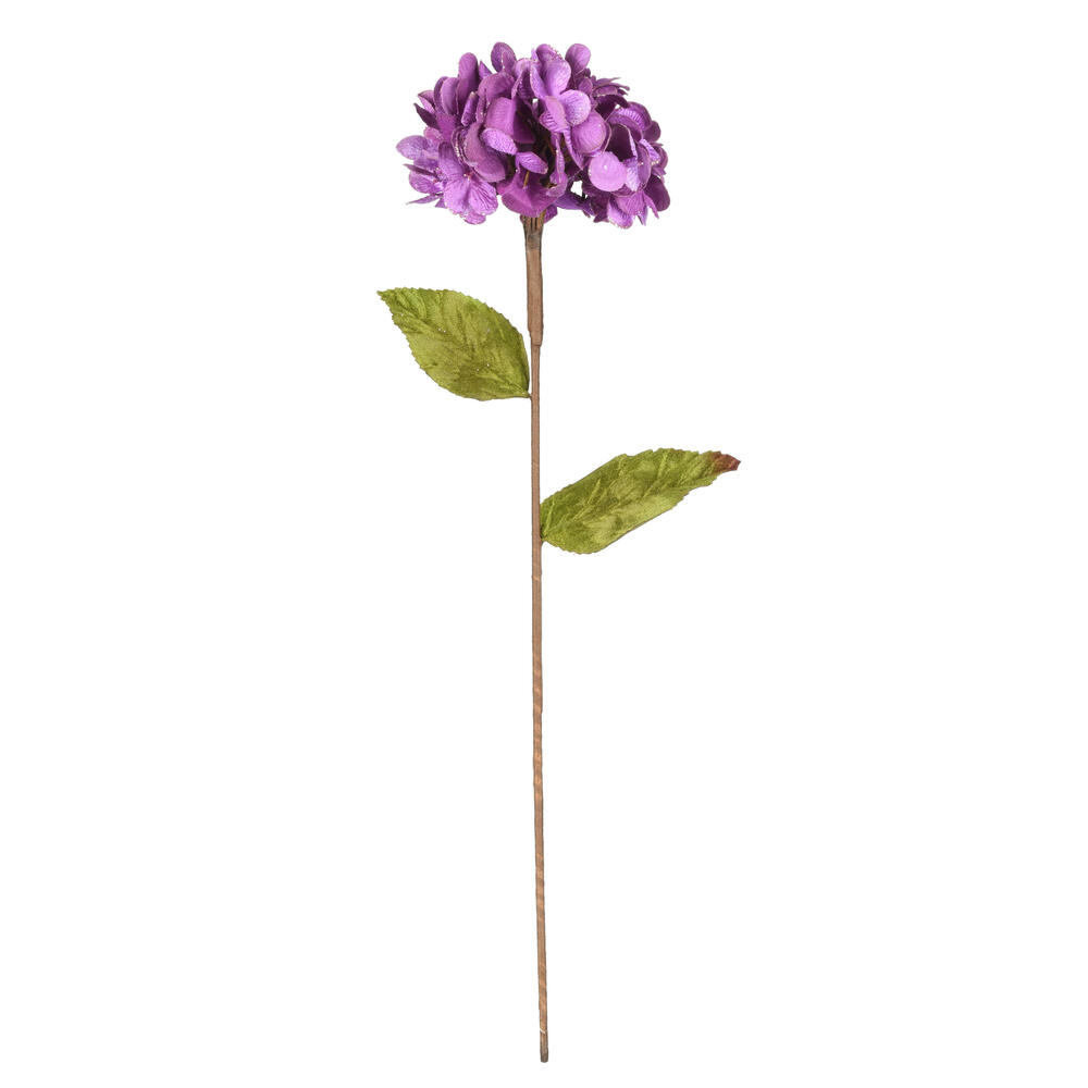 QG212326 17 in. Artificial Hydrangea Christmas Spray, Plum - 3 Per Bag