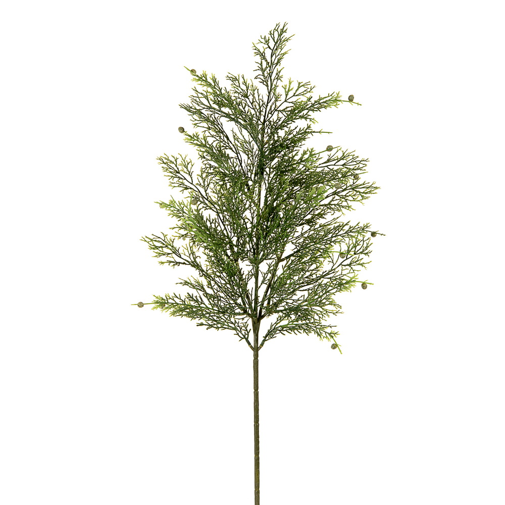 FJ192104 27 in. Artificial Cedar Spray, Green - 2 Per Bag
