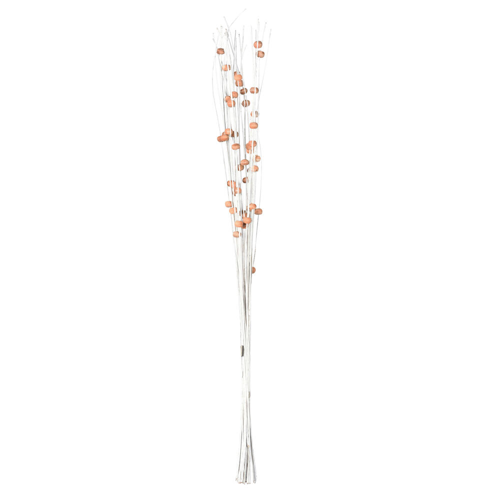 H7BTC900 32 in. Dried Ting with Cream Wood Bead, Natural - 24 Per Bag