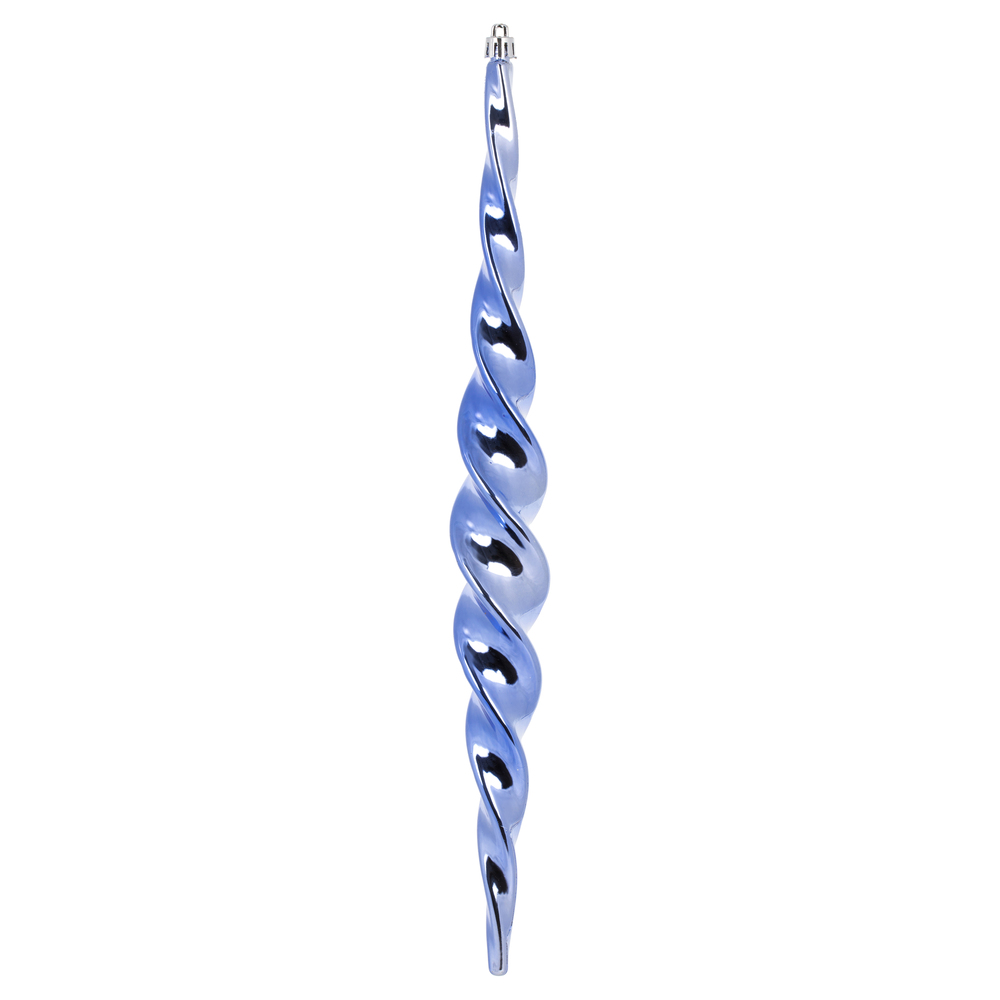 N175129D 14.6 in. Spiral Icicle Ornament, Periwinkle - 2 Per Box