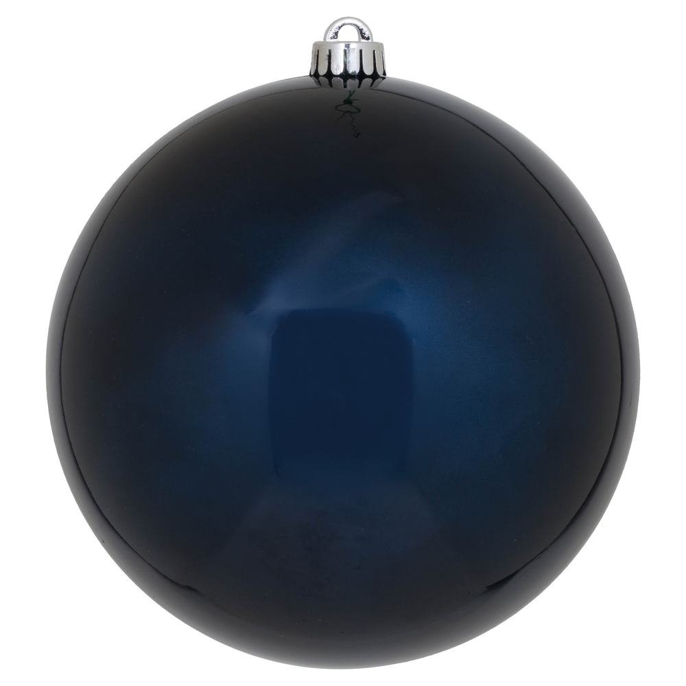 Picture of Vickerman N592031DCV 8 in. Candy Ball UV Drilled Ornament&#44; Midnight Blue - Pack of 12