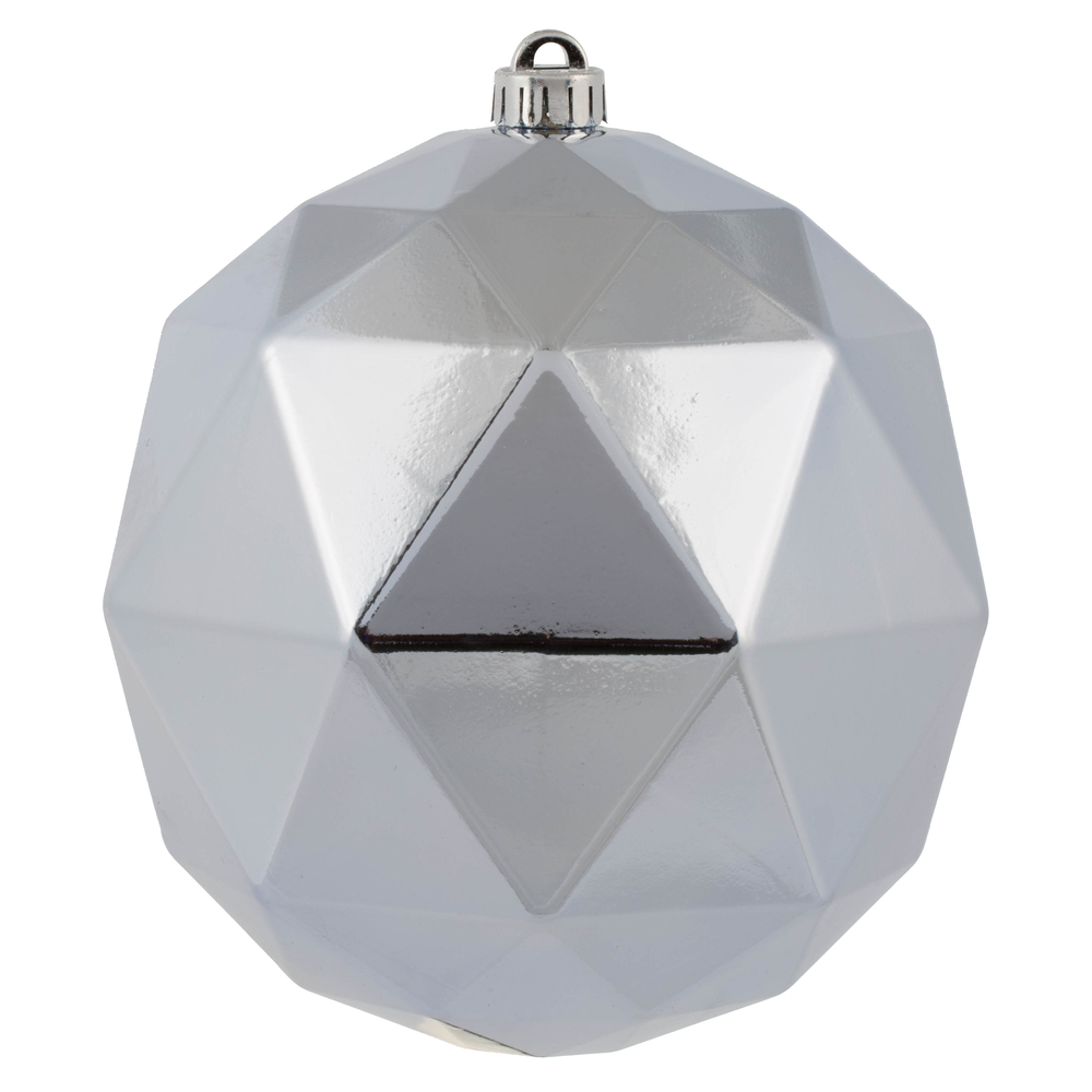 M177534DS 8 in. Shiny Geometric Ball Ornament, Lilac