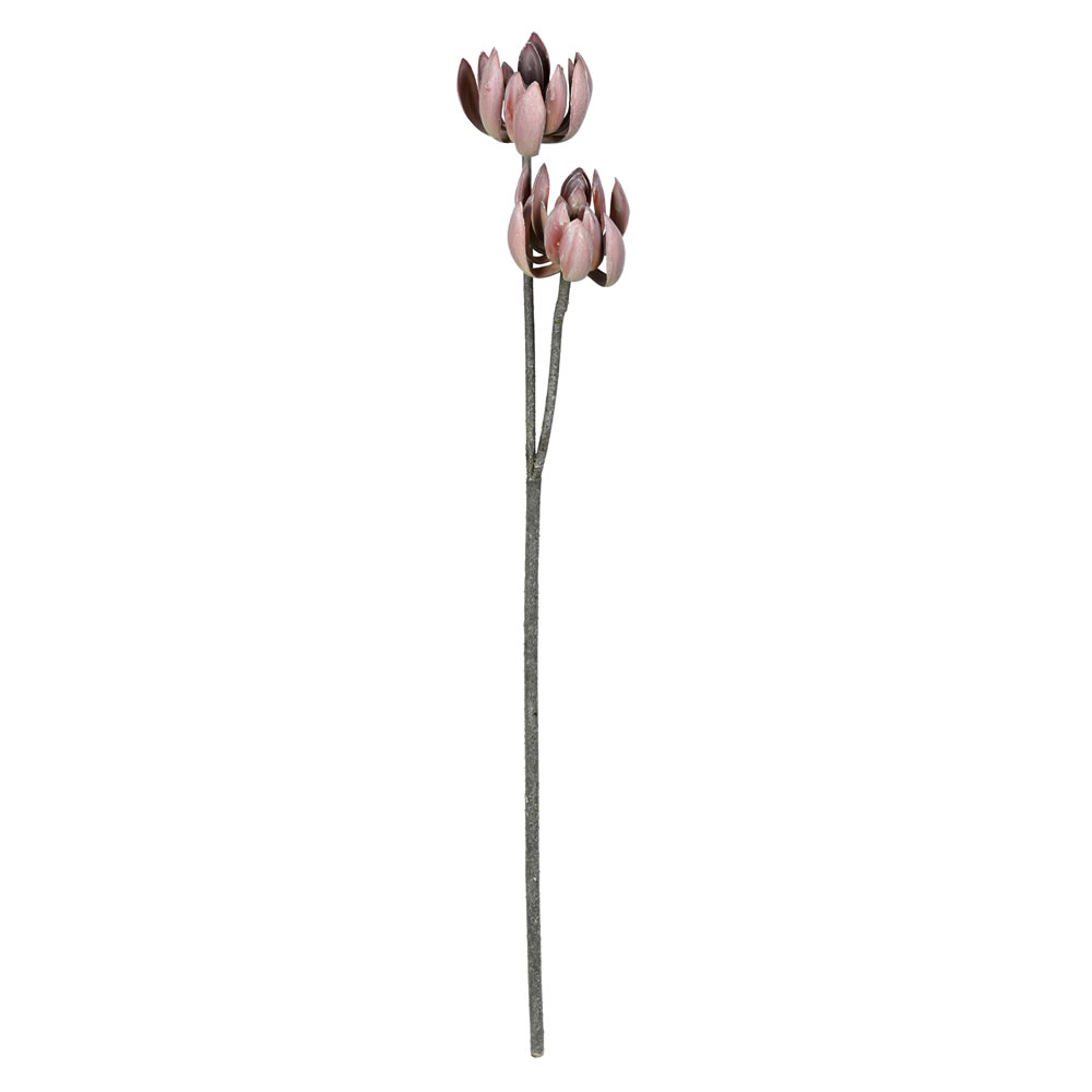 FV192630 30 in. Artificial Echeveria Spray, Rust & Brown