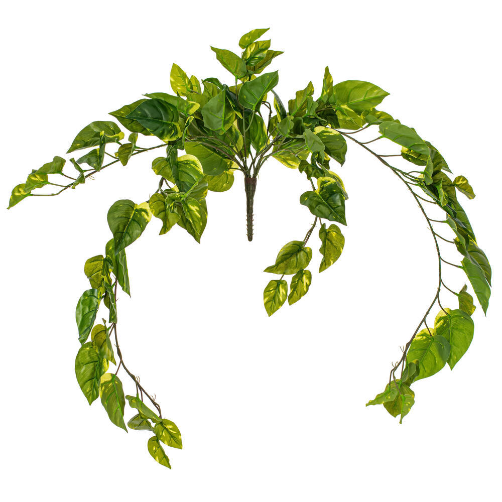TB191035 40 in. Artificial Pothos Hanging Bush with 96 Leaves, Green