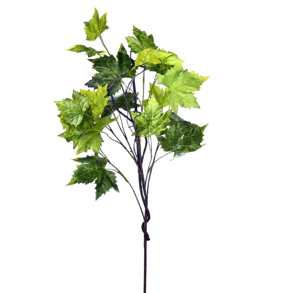 FT190702 51 in. Artificial French Platanus Leaf Branch, Green