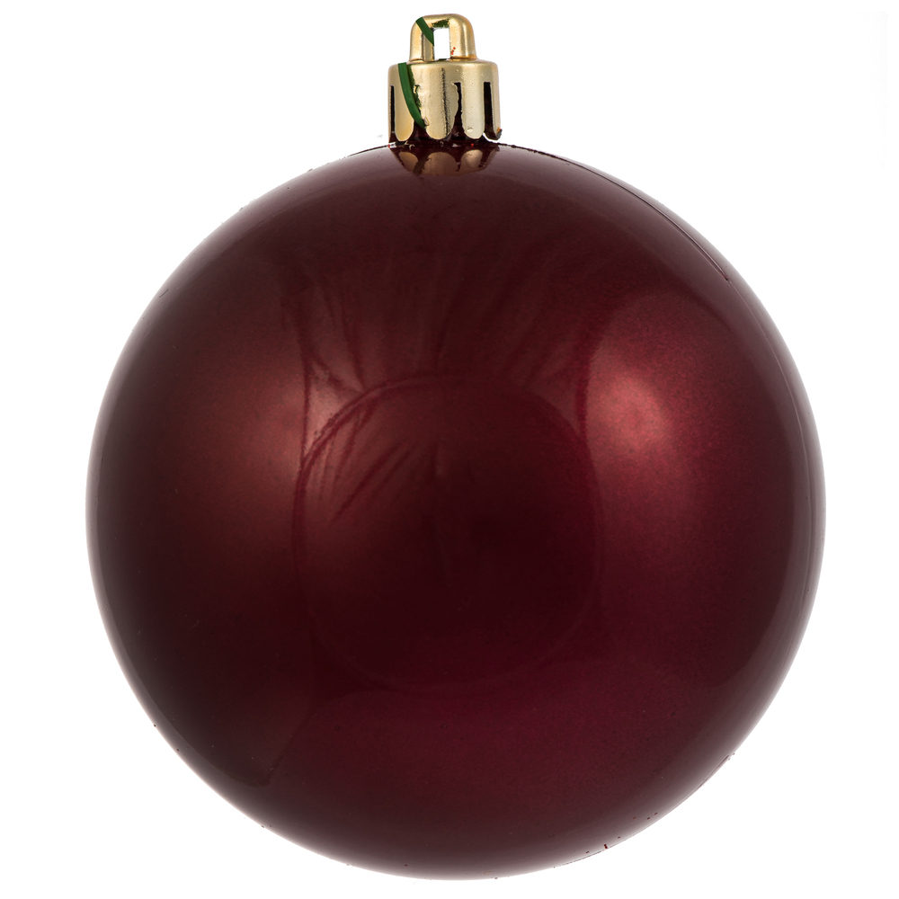 N590821DCV 3 in. Candy Ball Ornament, Berry Red - 12 Per Bag