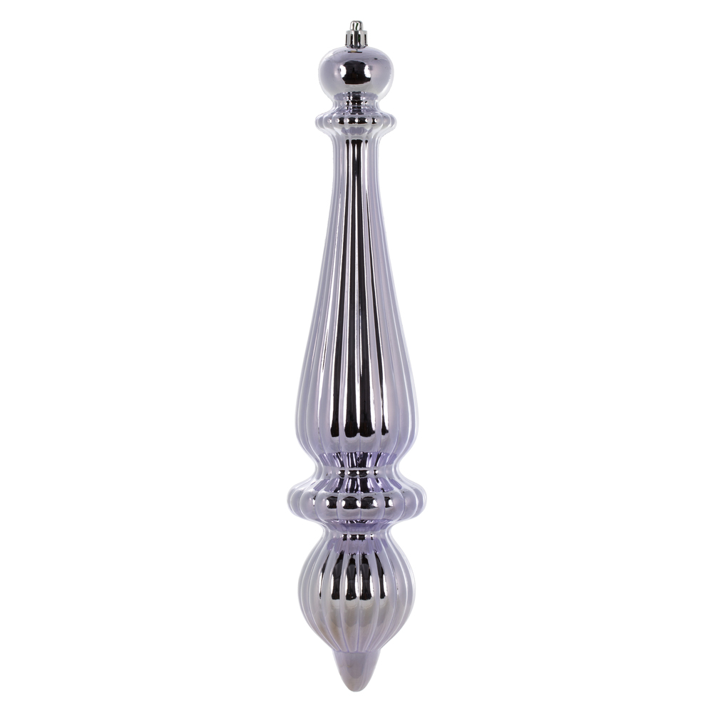 N150834DSV 14 in. UV Shiny Finial Drop Ornament, Lilac