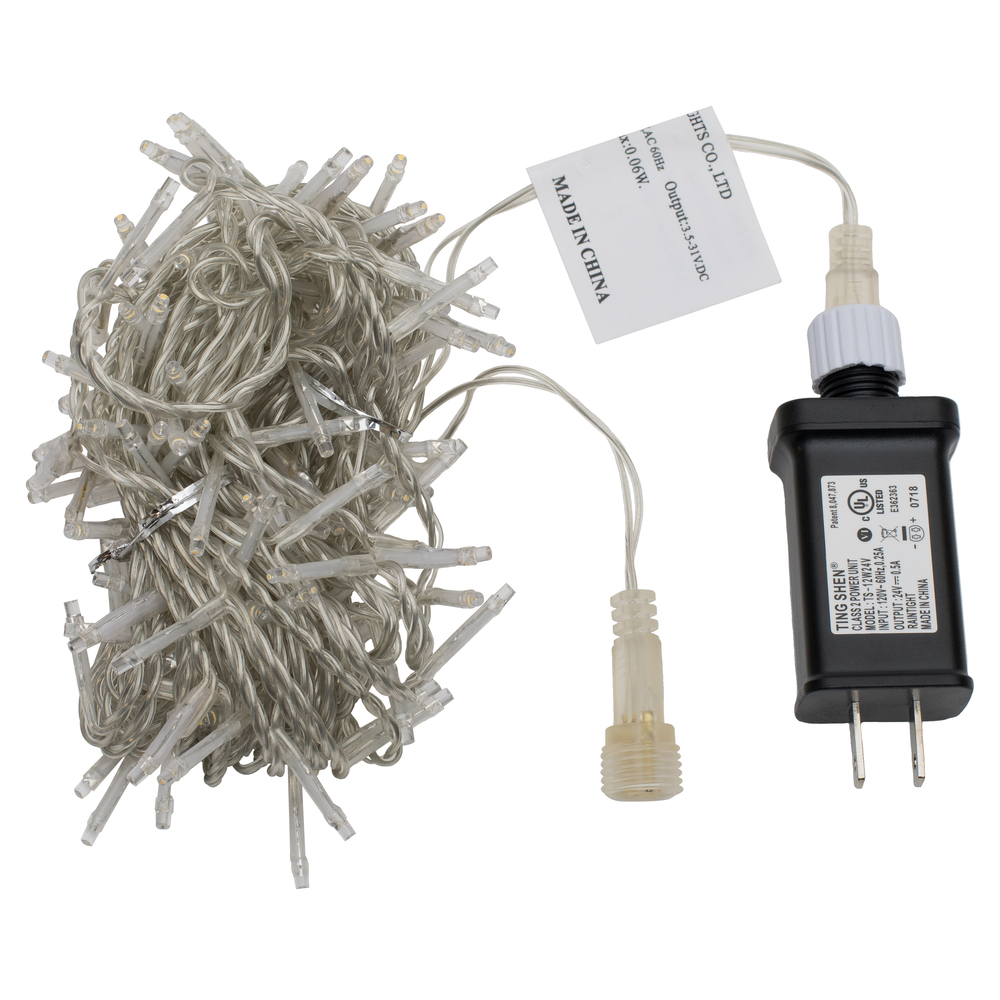 X17C146 144 Light x 24 ft. LED 2 Function Spider Christmas Light Set, Clear
