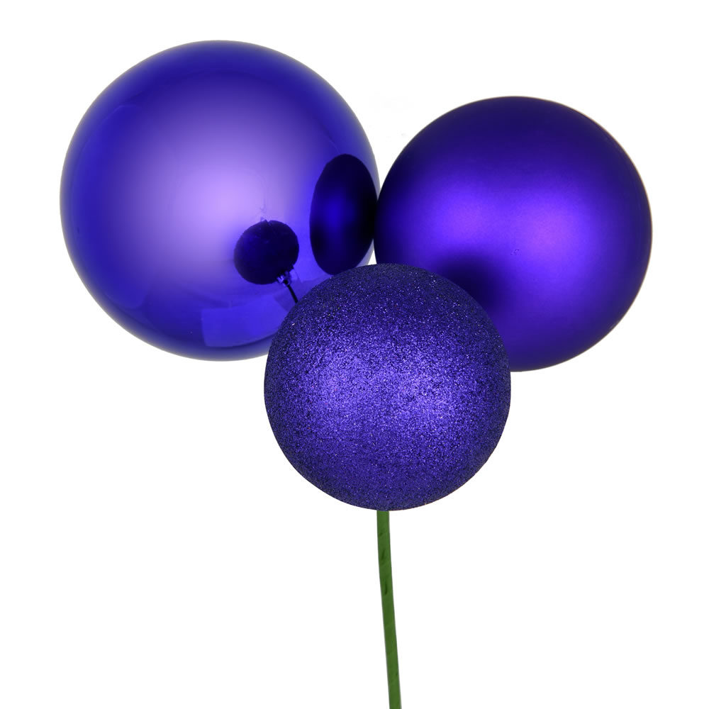 N193266 18 in. Purple Ornament Pick - 2 per Bag