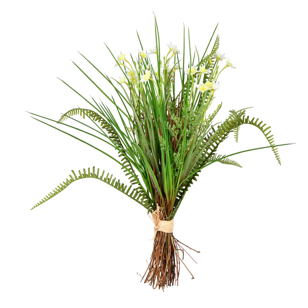 FJ190219 19 in. Artificial Daffodil Bush Bundle, Green