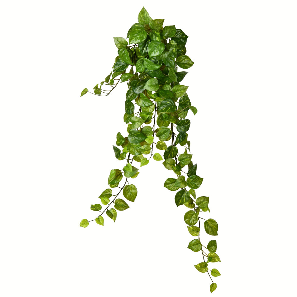 FZ190734 34 in. Artificial Pothos Hanging Bush, Green