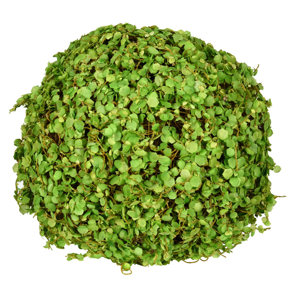 FS190920 8 in. Artificial Mini Leaves Ball Greenery, Green